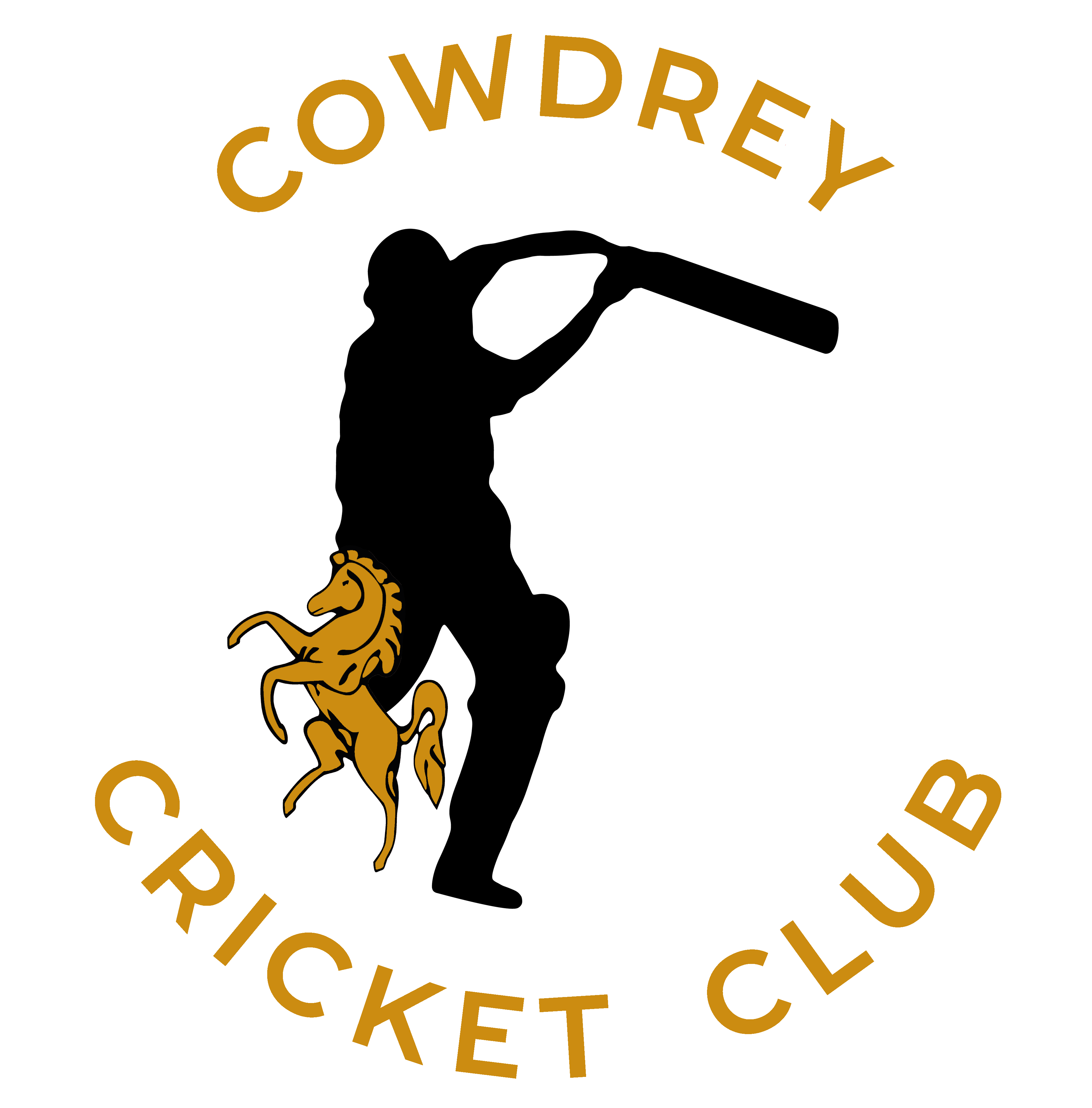 Cowdrey Cricket Club Logo Transparent Gold